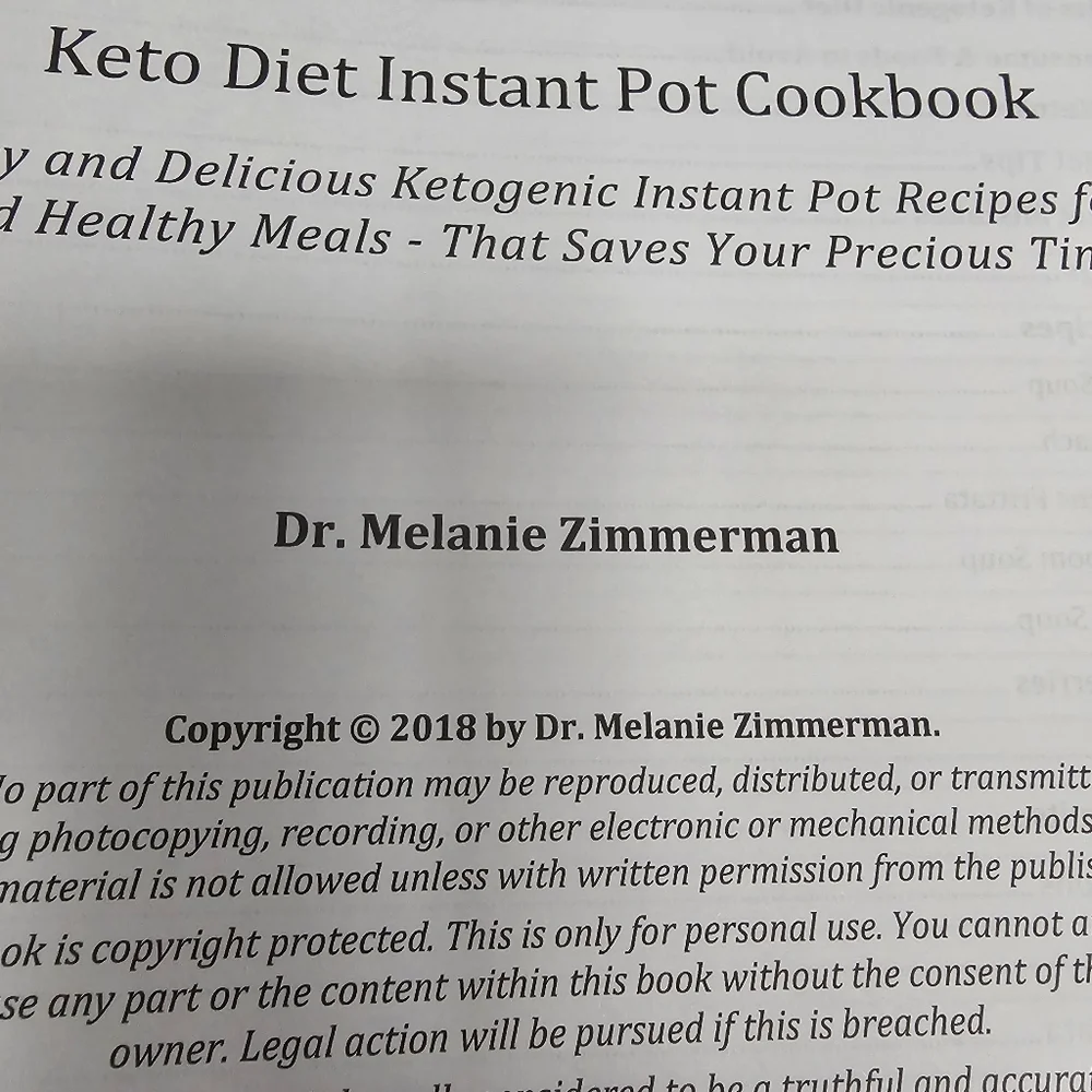 Keto Diet Instant Pot Cookbook Dr Melanie Zimmerman Low Carb 550 Recipes